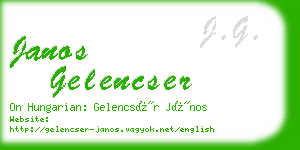 janos gelencser business card